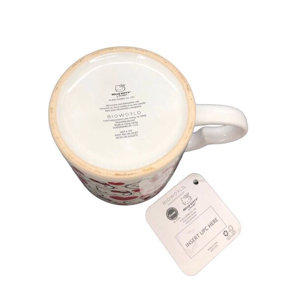Hello Kitty NWT Heart Handle Mug Coffee Tea Cup Fir Valentines - Picture 3 of 16